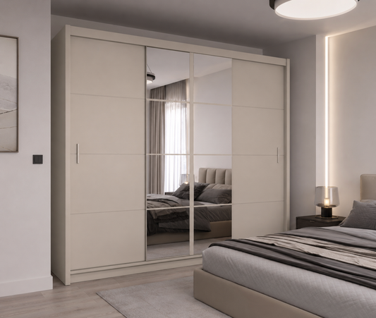 Cashmere Mirrored Sliding Door Wardrobe 250cm – RADLEY 2