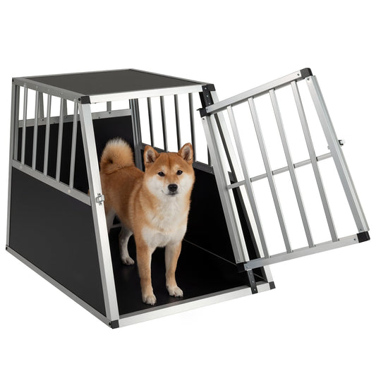 Chew Proof Dog Cage for Small Medium Dogs with Trapezoidal Design for Camping