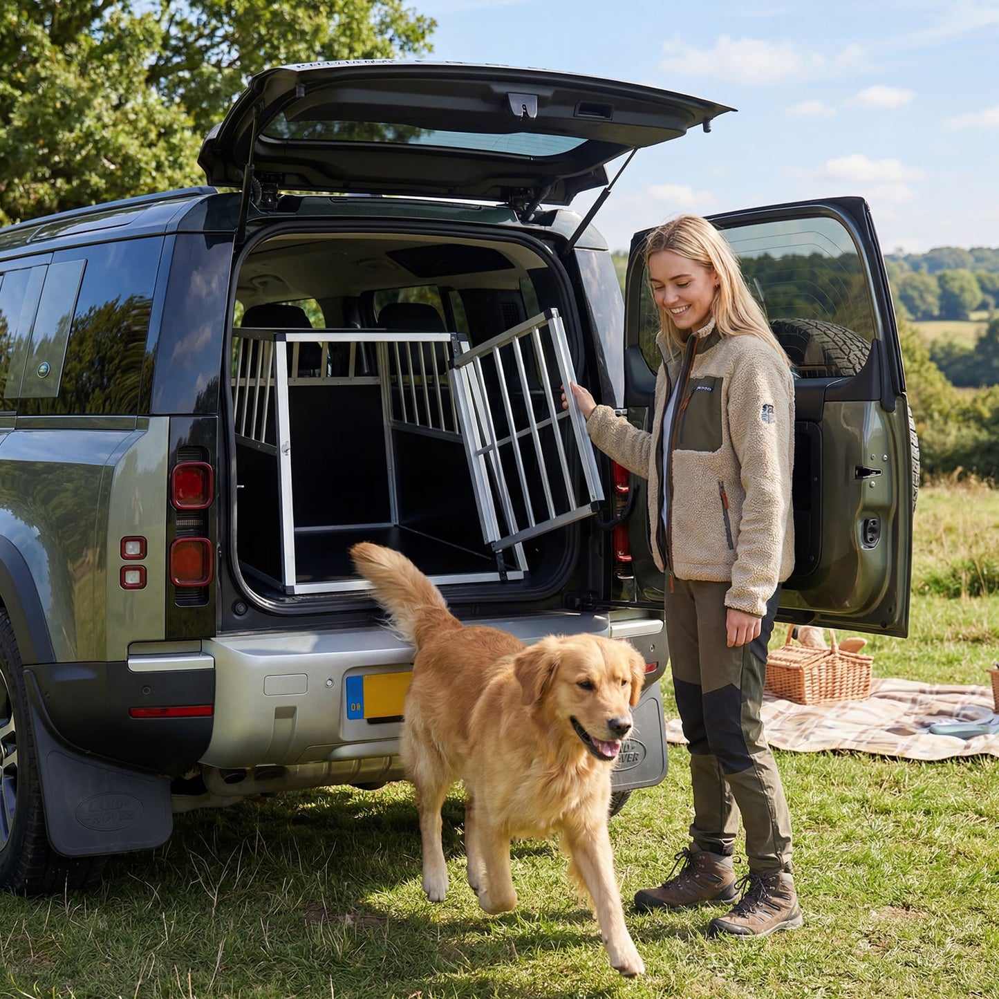 Chew Proof Dog Cage for Small Medium Dogs with Trapezoidal Design for Camping