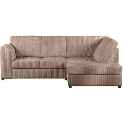 Chicago Jumbo Cord Full Back  Grey Corner Sofa