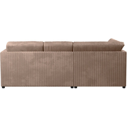 Chicago Jumbo Cord Full Back  Grey Corner Sofa