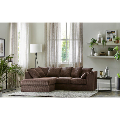 Chicago Jumbo Cord Grey Corner Sofa