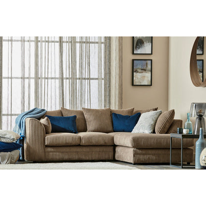 Chicago Jumbo Cord Grey Corner Sofa