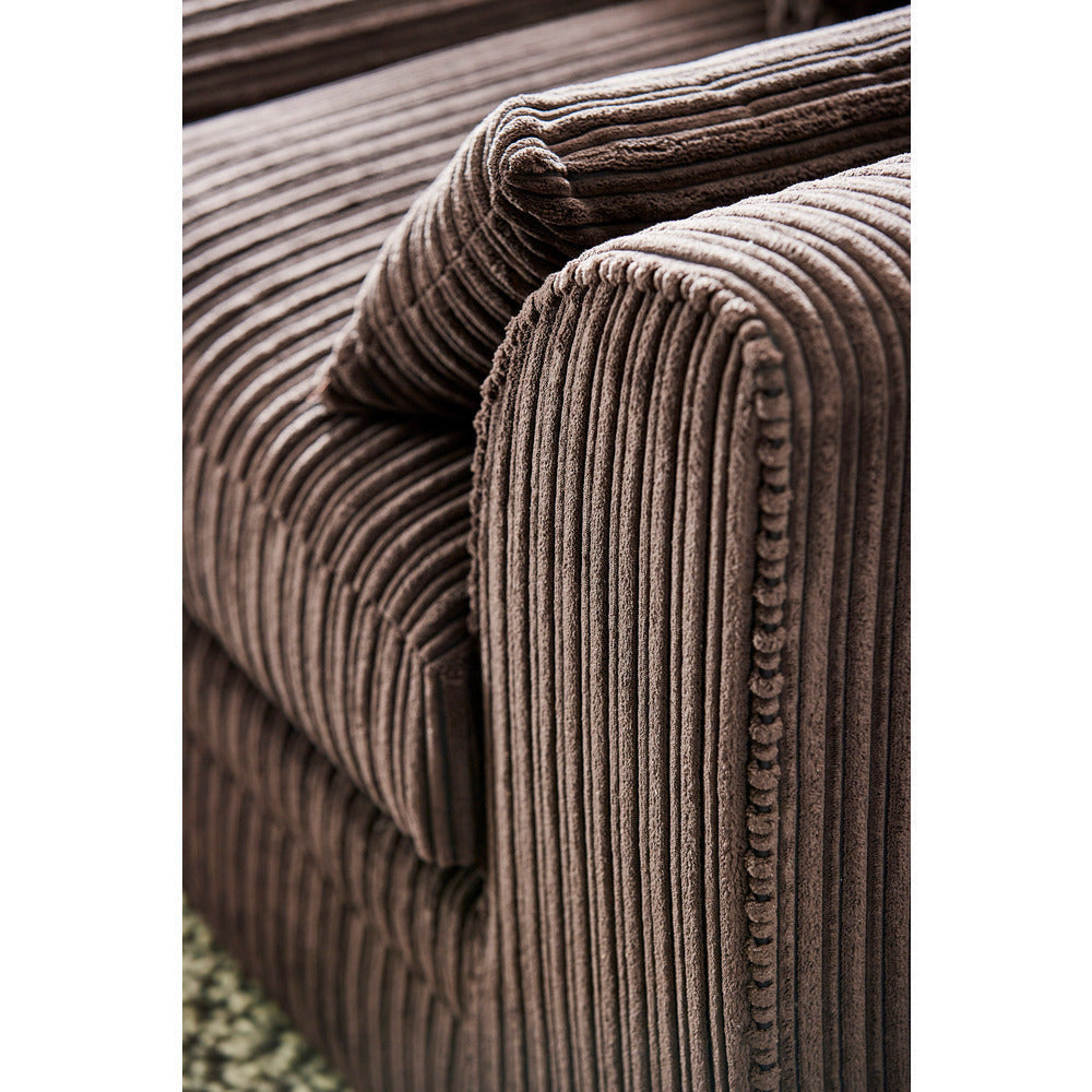 Chicago Jumbo Cord Chocolate Corner Sofa