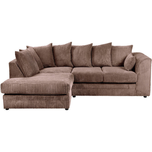 Chicago Jumbo Cord Chocolate Corner Sofa