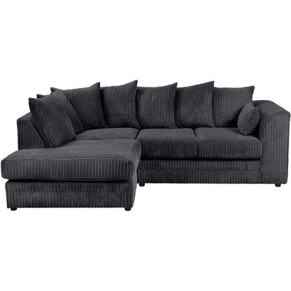 Chicago Jumbo Cord Grey Corner Sofa