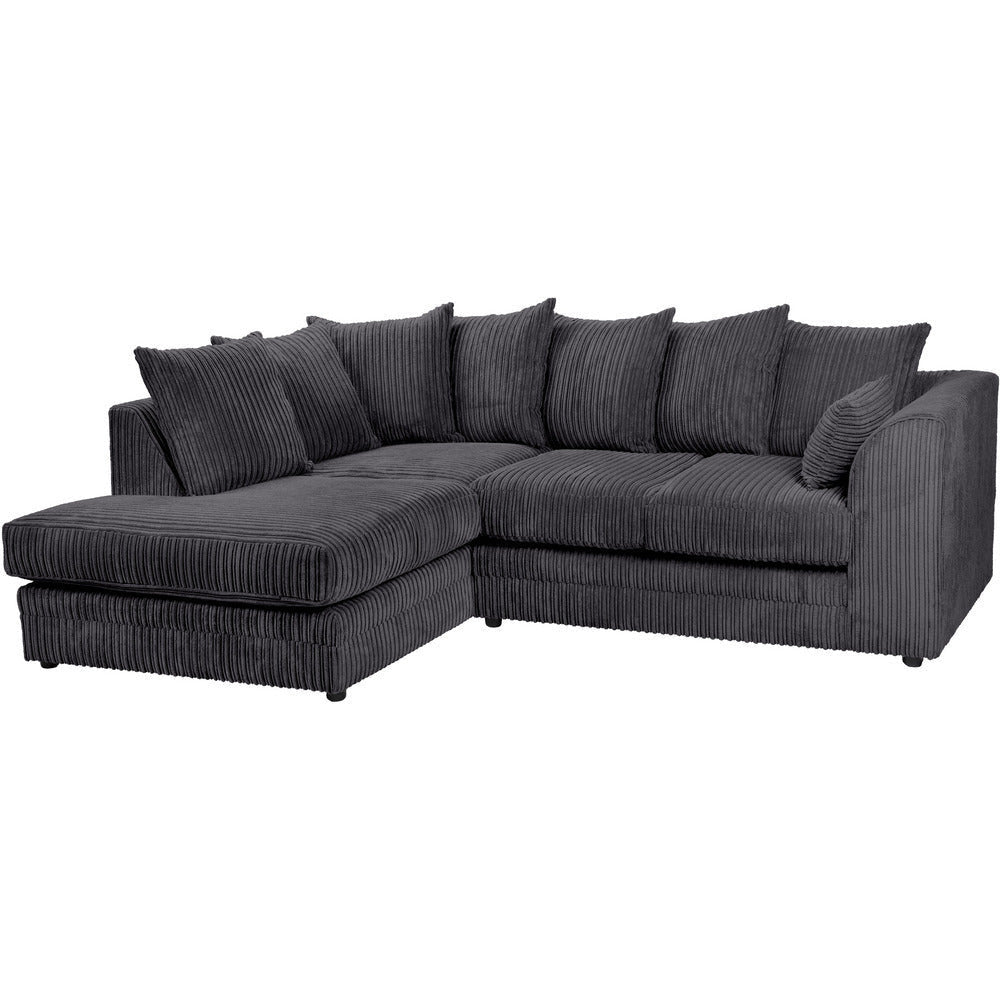 Chicago Jumbo Cord Grey Corner Sofa