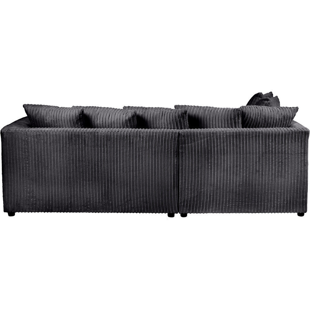 Chicago Jumbo Cord Grey Corner Sofa