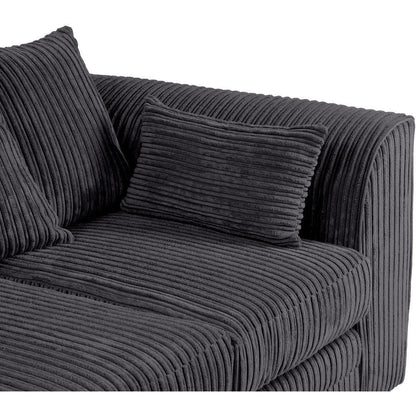 Chicago Jumbo Cord Grey Corner Sofa