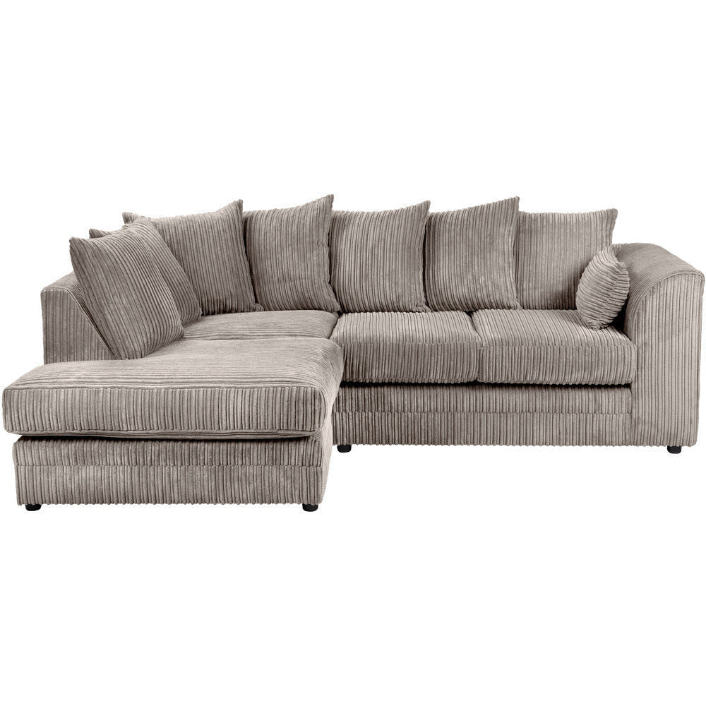 Chicago Jumbo Cord Grey Corner Sofa