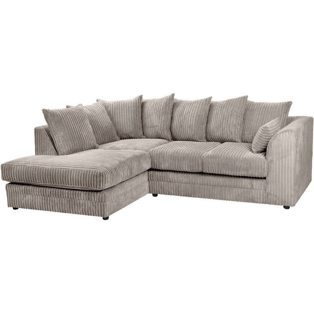 Chicago Jumbo Cord Grey Corner Sofa