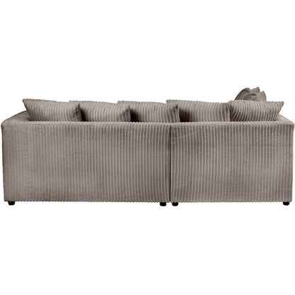 Chicago Jumbo Cord Grey Corner Sofa