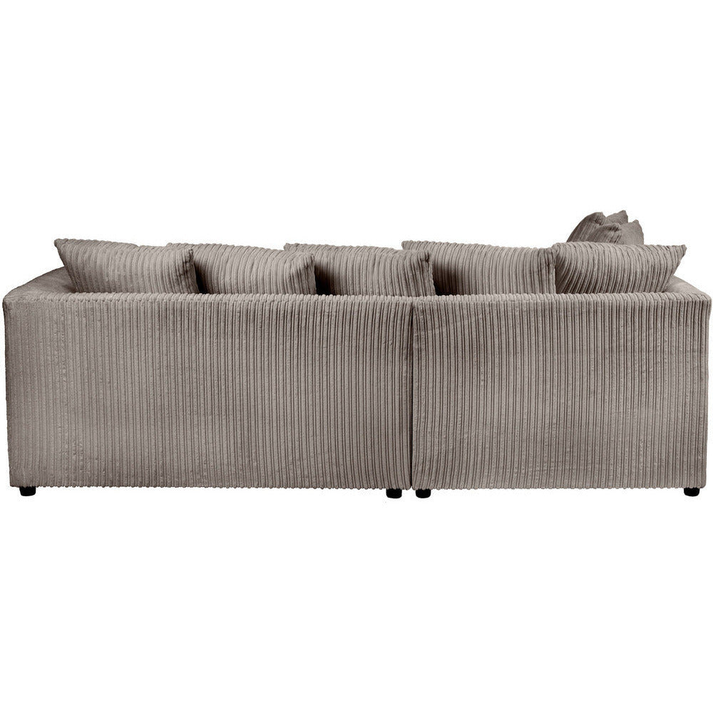 Chicago Jumbo Cord Black Corner Sofa