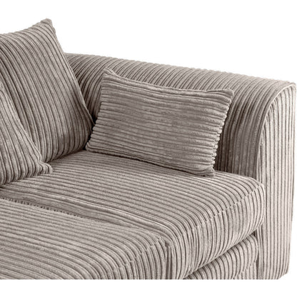 Chicago Jumbo Cord Grey Corner Sofa