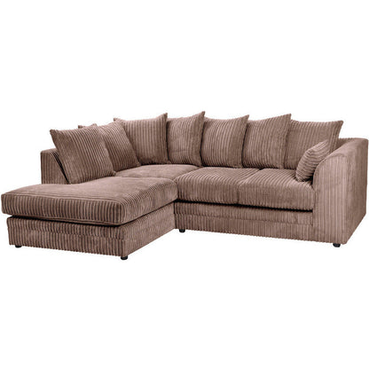 Chicago Jumbo Cord Grey Corner Sofa