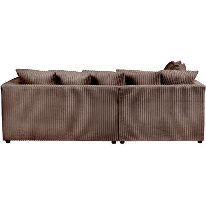 Chicago Jumbo Cord Grey Corner Sofa