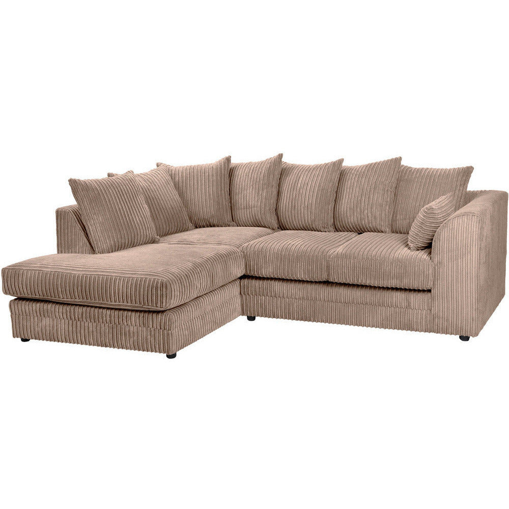 Chicago Jumbo Cord Grey Corner Sofa