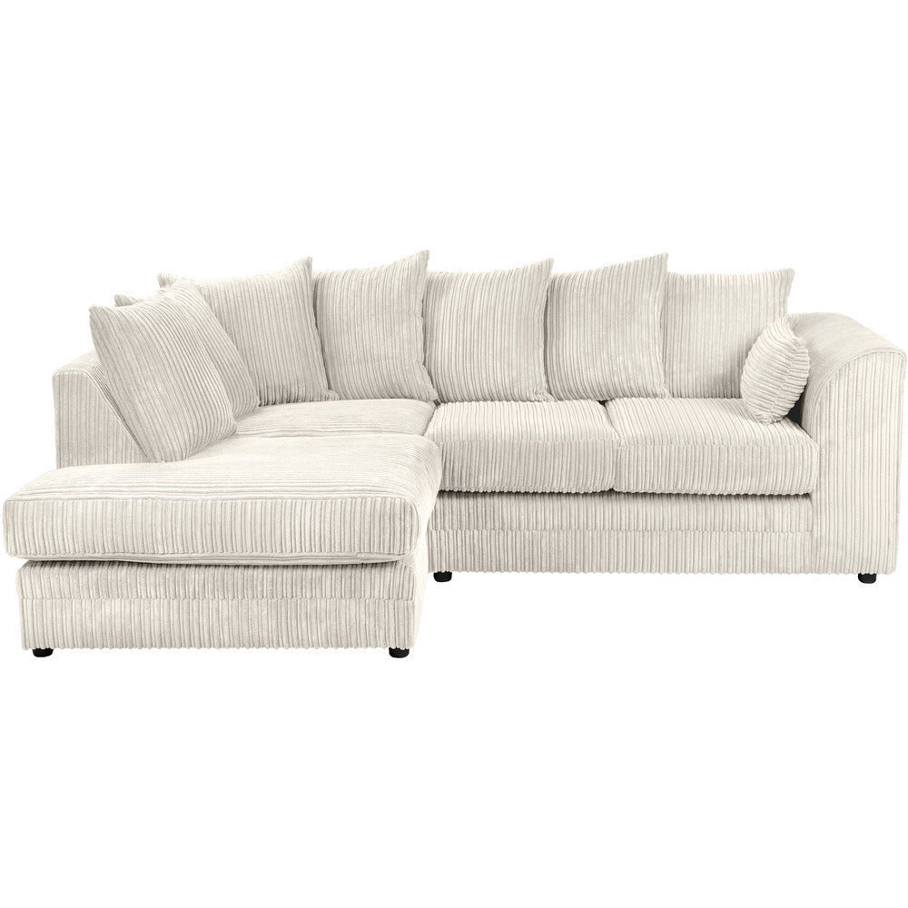 Chicago Jumbo Cord Grey Corner Sofa