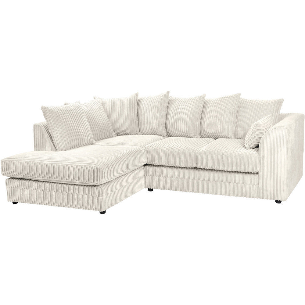 Chicago Jumbo Cord Grey Corner Sofa