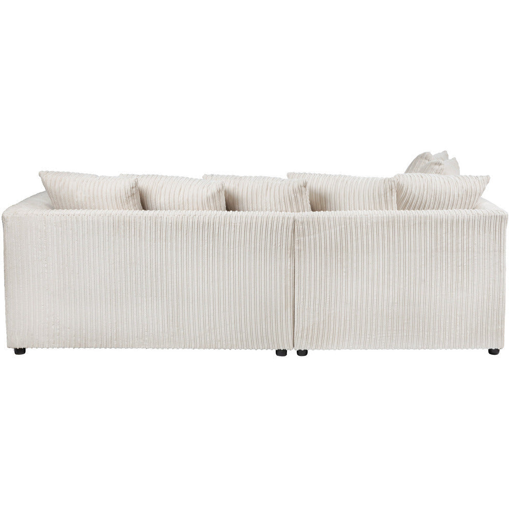 Chicago Jumbo Cord Grey Corner Sofa