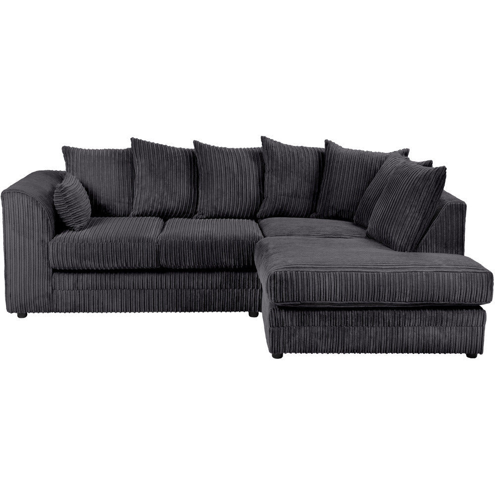 Chicago Jumbo Cord Grey Corner Sofa