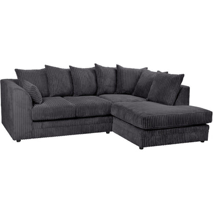 Chicago Jumbo Cord Grey Corner Sofa