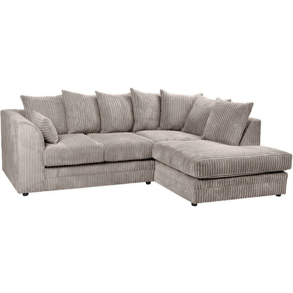 Chicago Jumbo Cord Grey Corner Sofa