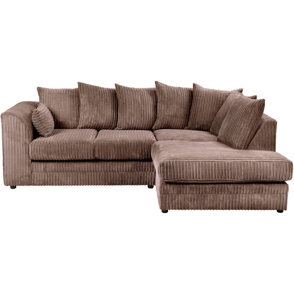 Chicago Jumbo Cord Grey Corner Sofa