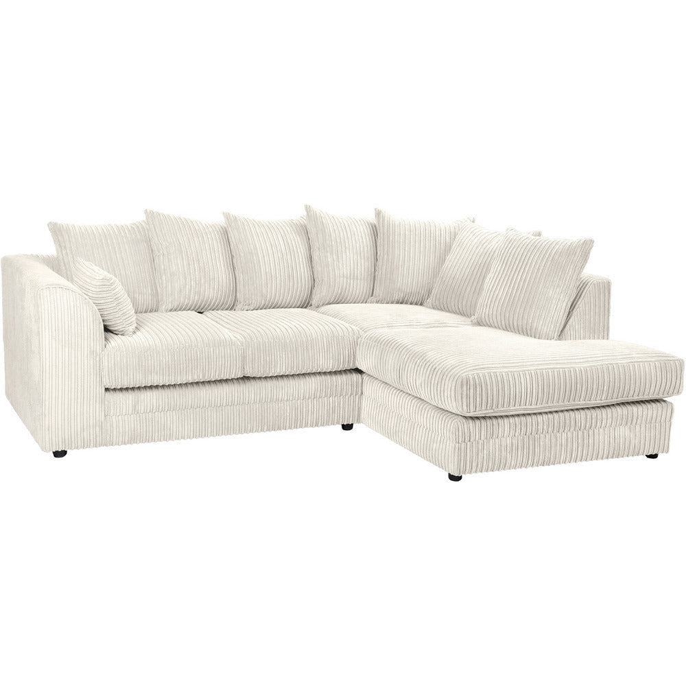 Chicago Jumbo Cord Grey Corner Sofa