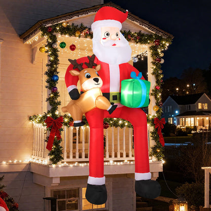 Christmas Inflatable Santa Outdoor Decoration with Built-in LED Lights
