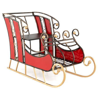 Christmas Santa Sleigh with 2-Tier Storage Shelf