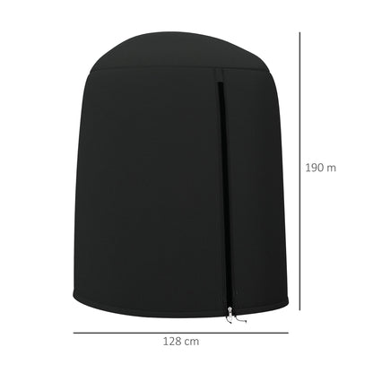Outsunny 190 x 128cm Wiszący pokrowiec na krzesło Egg Chair - czarny
