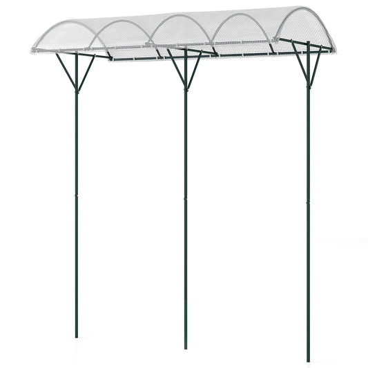 Climbing Vegetables Fruits Flowers Shelter with PVC Canopy and Metal Stand