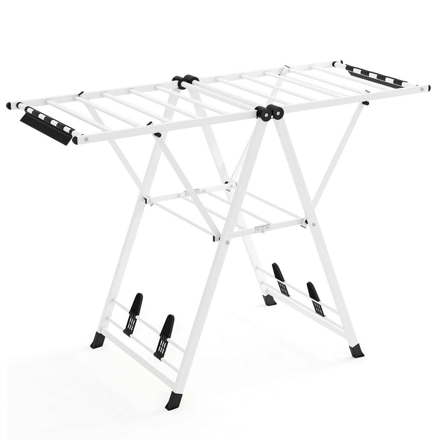 Clothes Drying Rack Foldable Laundry Drying Rack with 16 Drying Rails-White