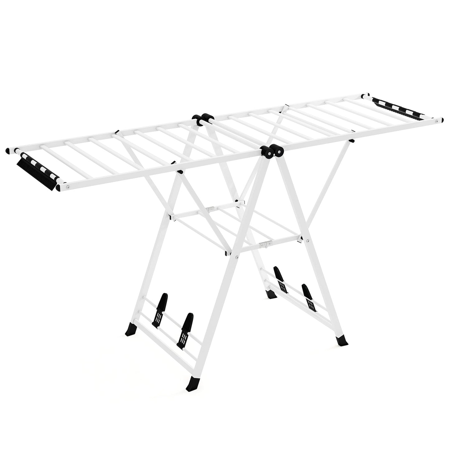Clothes Drying Rack Foldable Metal Laundry Drying Rack-White