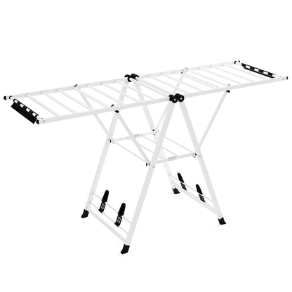 Clothes Drying Rack Foldable Metal Laundry Drying Rack-White