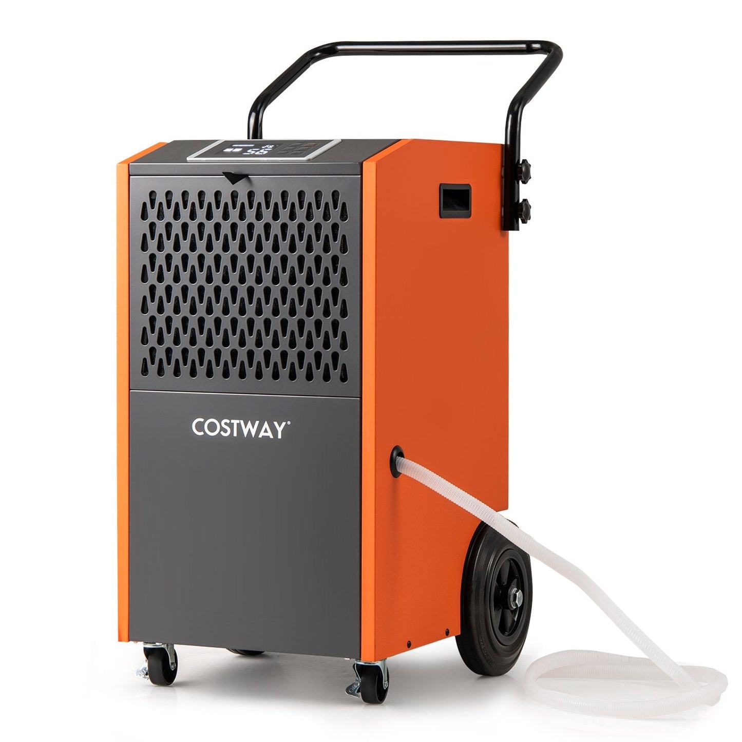 73 L/Day Commercial Dehumidifier with Drain Hose and Timer-Orange