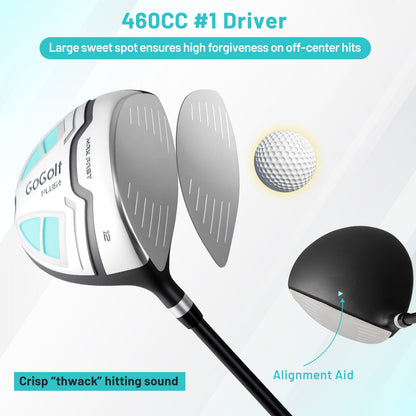 Women's Complete Golf Clubs and Bag Set Right Handed-Green