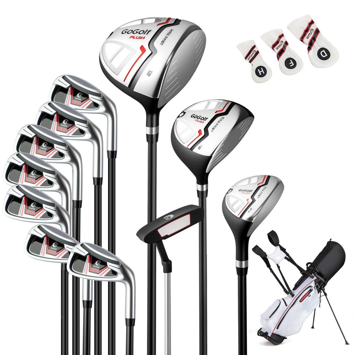 Women's Complete Golf Clubs and Bag Set Right Handed-Red