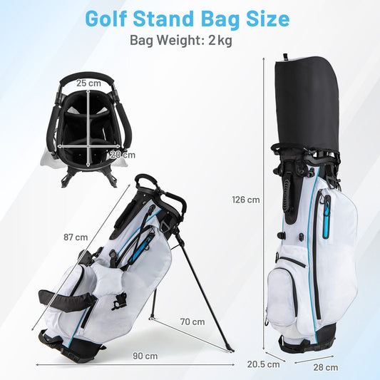 Men's Complete Golf Clubs and Bag Set Right Handed-White