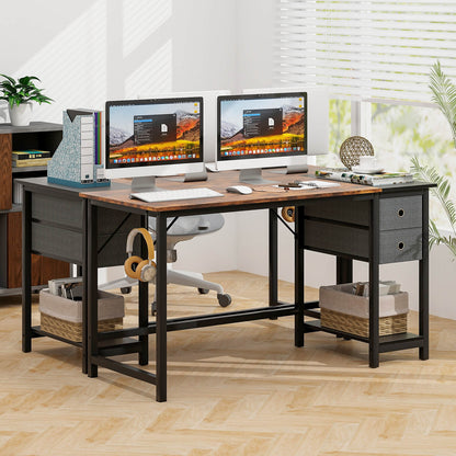 140cm Office Desk Computer Workstation with 2 Drawers and Hook-M