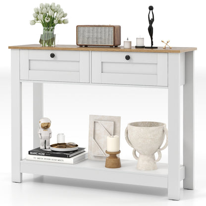 Console Table with 2 Drawers 106 CM Long Entryway Table