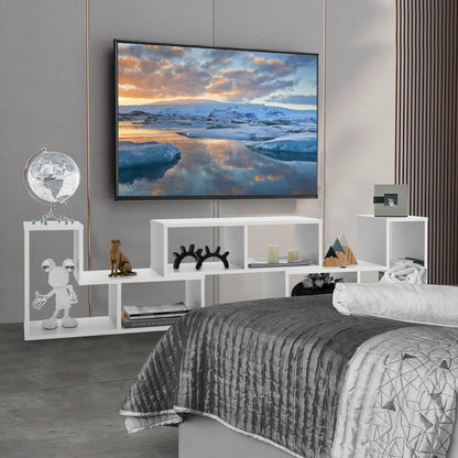 3 Pieces Convertible TV Stand for TVs up to 65 Inches-White