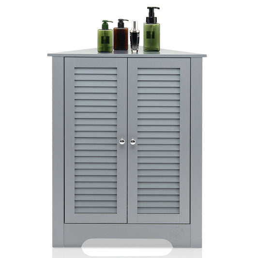 Corner Storage Cabinet Display Unit-Grey
