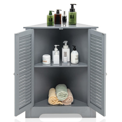 Corner Storage Cabinet Display Unit-Grey