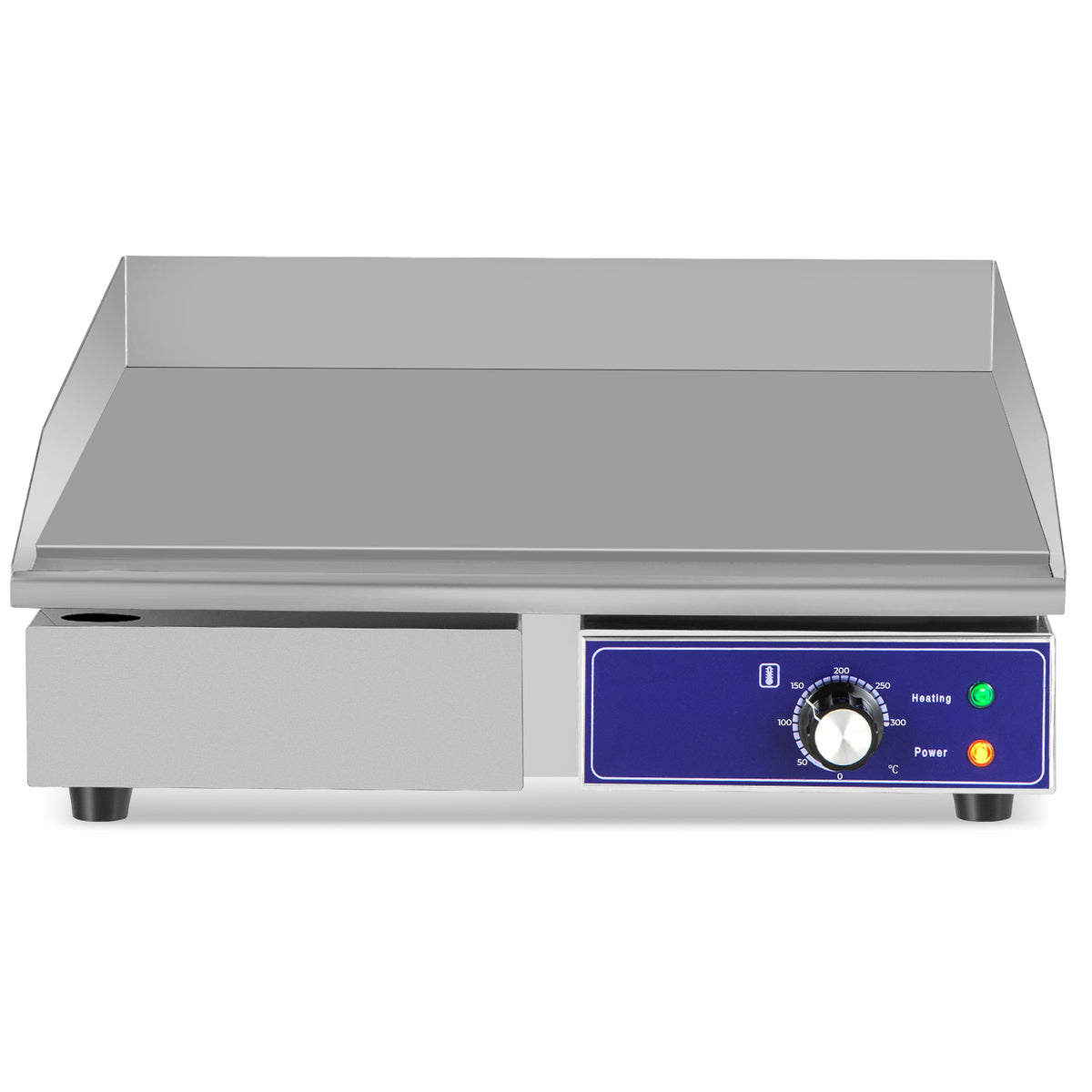 Countertop Electric Griddle 2800W 240V Commercial Stainless Steel Grill with 50℃-300℃ Adjustable Temp Control-Black