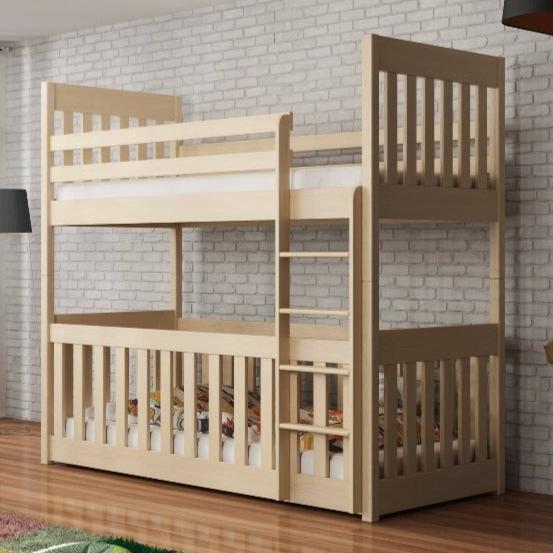 Wooden Bunk Bed Cris with Cot Bed