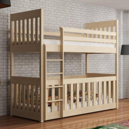 Henley Wooden Bunk Bed Cris with Cot Bed