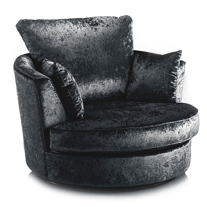 Mercury Ajo Crushed Velvet Corner Sofa ,Silver ,Black ,Mink