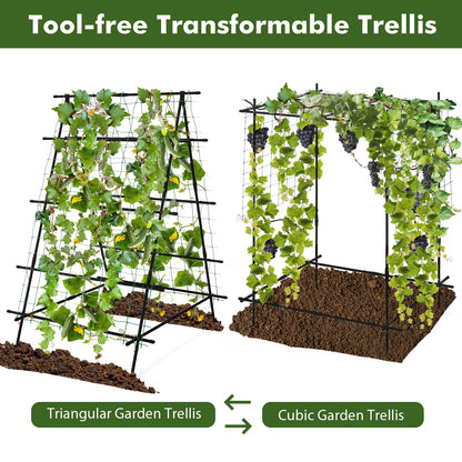 Cucumber Trellis for Climbing Plants Outdoor-Black